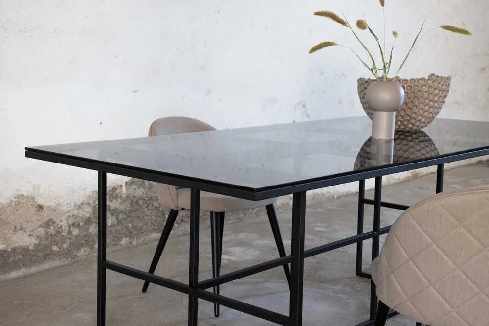 Venture Design Valgomasis stalas, Leif, 200x90 cm, Juodas