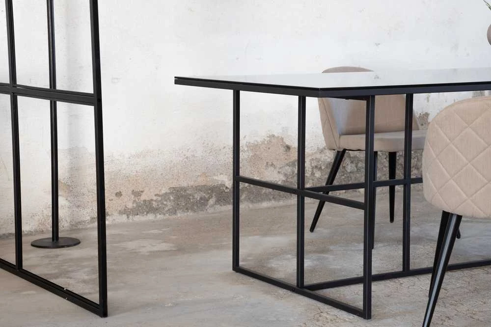 Venture Design Valgomasis stalas, Leif, 200x90 cm, Juodas