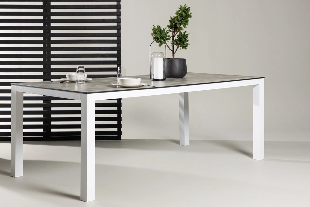 Venture Design Valgomasis stalas, Llama, 205x100 cm, Pilka