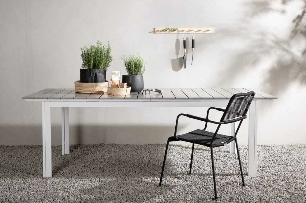 Venture Design Valgomasis stalas, Lygiai, 75x229x100 cm, Baltas