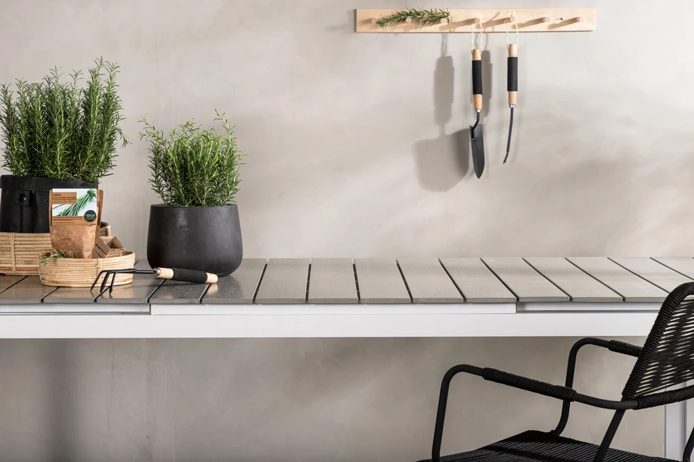 Venture Design Valgomasis stalas, Lygiai, 75x229x100 cm, Baltas