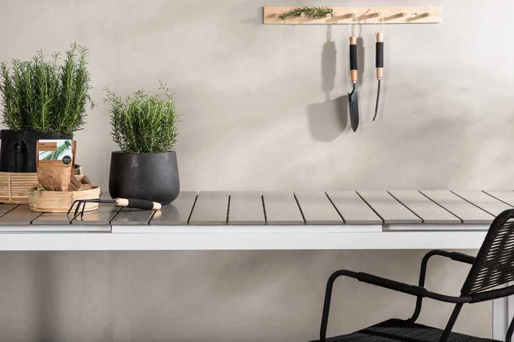 Venture Design Valgomasis stalas, Lygiai, 75x229x100 cm, Baltas