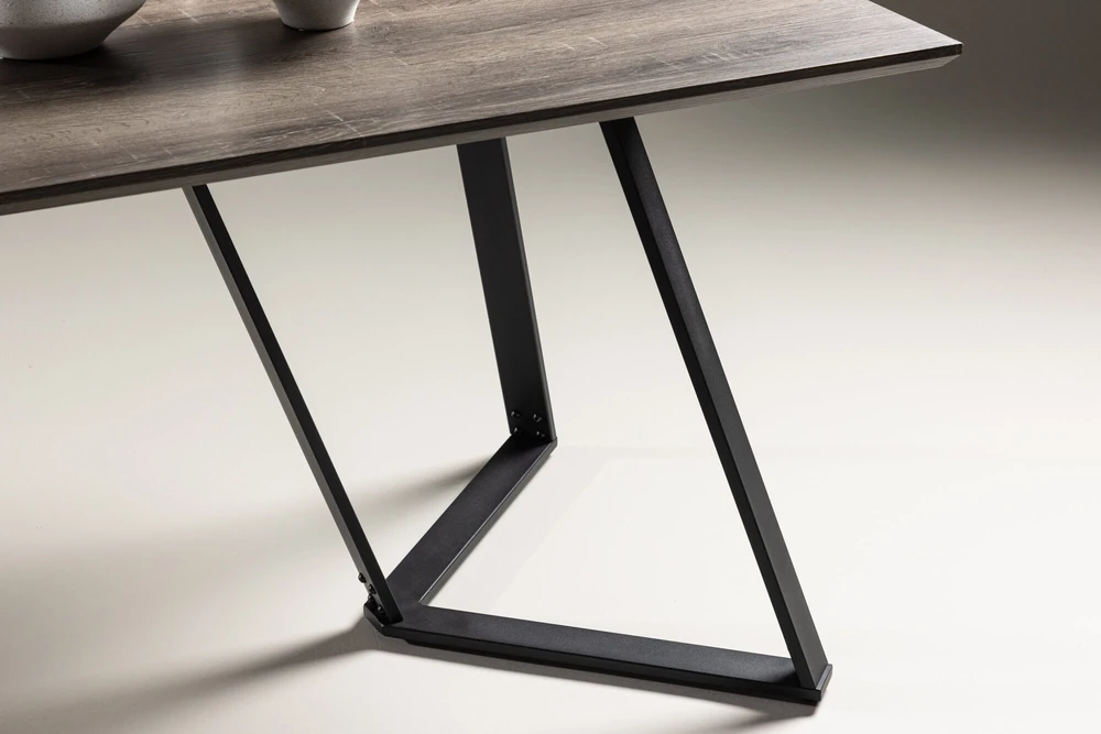 Venture Design Valgomasis stalas, Marina Matbord, 180x90x75 cm, Juodas/Pilkas ąžuolas