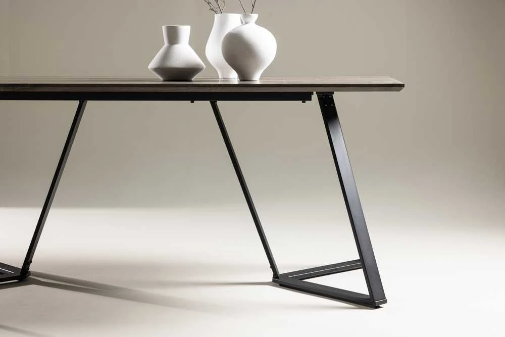 Venture Design Valgomasis stalas, Marina Matbord, 180x90x75 cm, Juodas/Pilkas ąžuolas