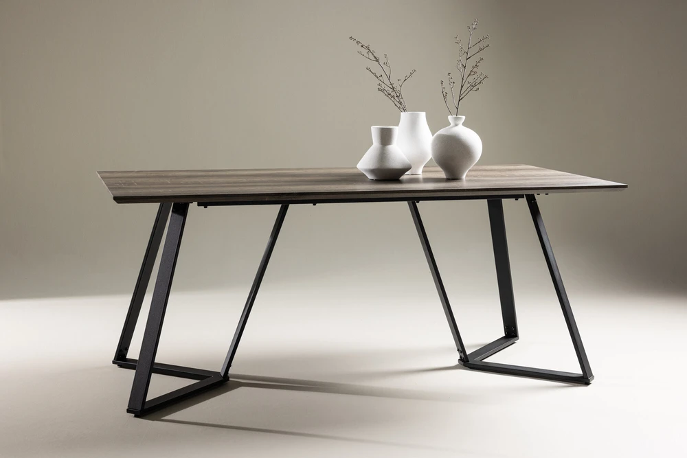 Venture Design Valgomasis stalas, Marina Matbord, 180x90x75 cm, Juodas/Pilkas ąžuolas