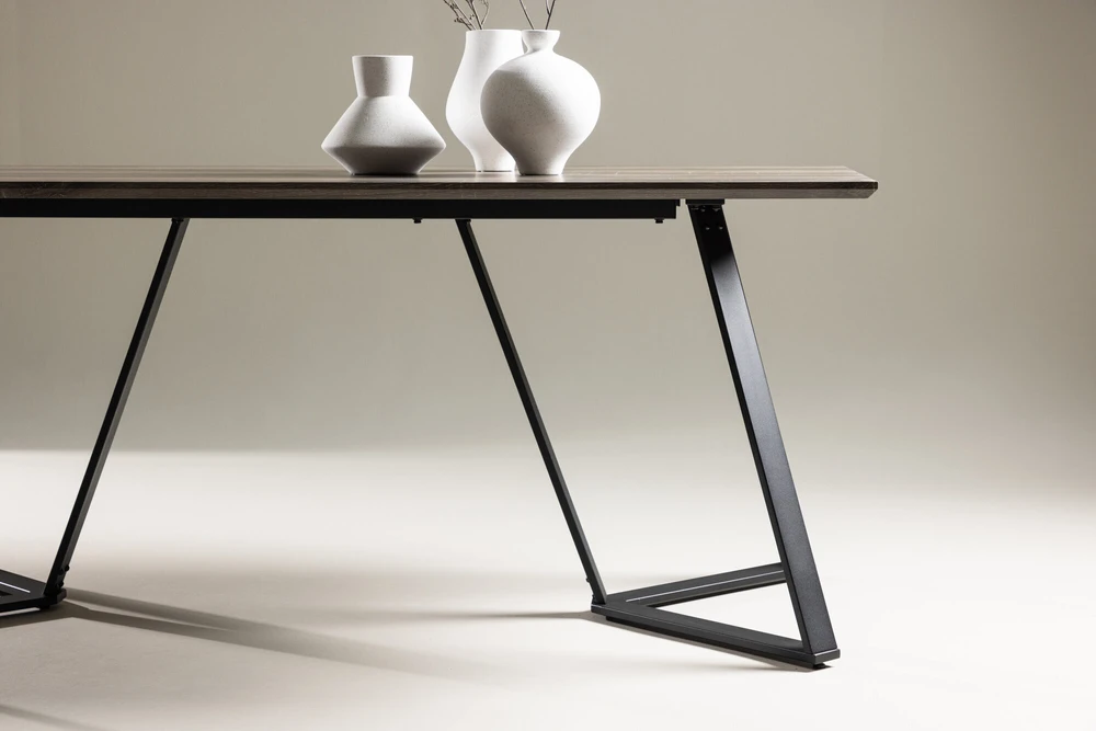 Venture Design Valgomasis stalas, Marina Matbord, 180x90x75 cm, Juodas/Pilkas ąžuolas