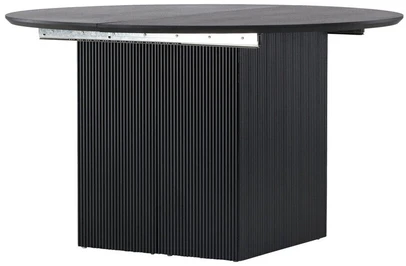 Venture Design Valgomasis stalas, Matilda ištraukiamas, ø130 cm, Juodas