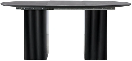 Venture Design Valgomasis stalas, Matilda ištraukiamas, ø130 cm, Juodas