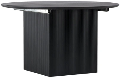 Venture Design Valgomasis stalas, Matilda ištraukiamas, ø130 cm, Juodas