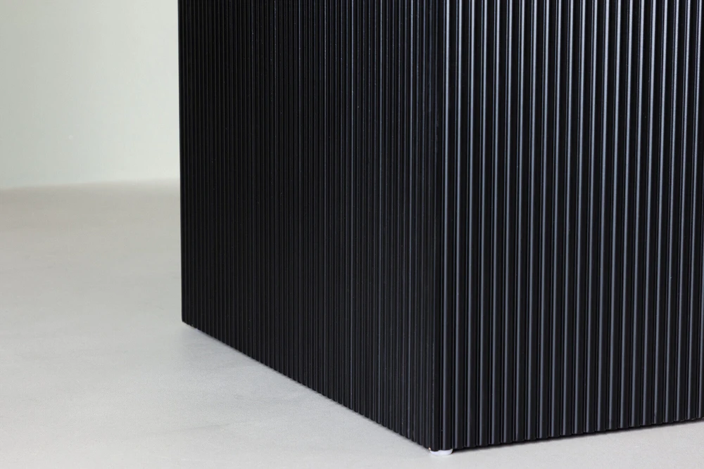 Venture Design Valgomasis stalas, Matilda ištraukiamas, ø130 cm, Juodas