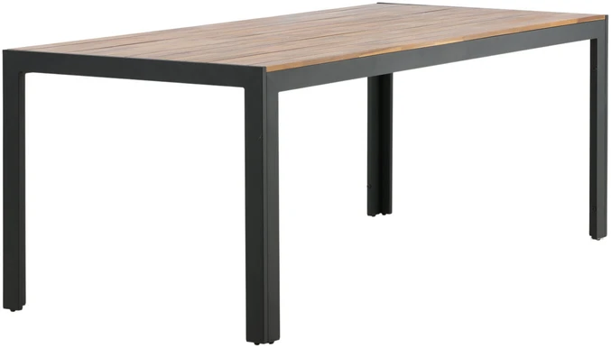 Venture Design Valgomasis stalas, medis, 205x90 cm, juodas