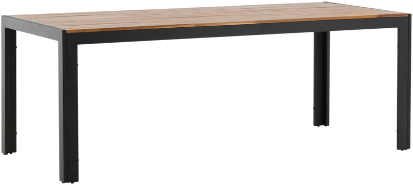 Venture Design Valgomasis stalas, medis, 205x90 cm, juodas