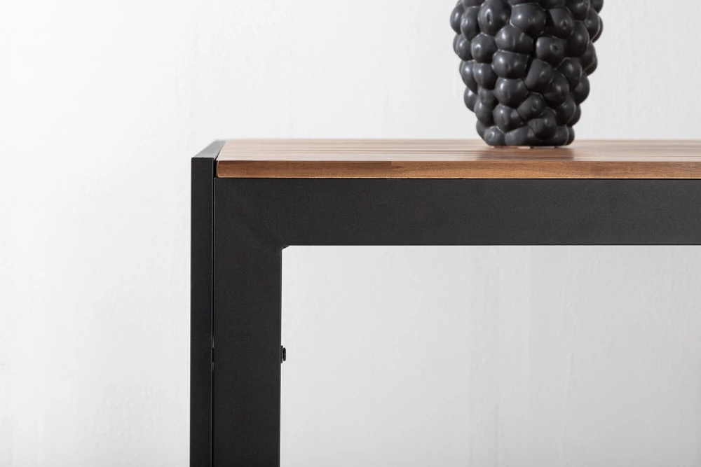 Venture Design Valgomasis stalas, medis, 205x90 cm, juodas