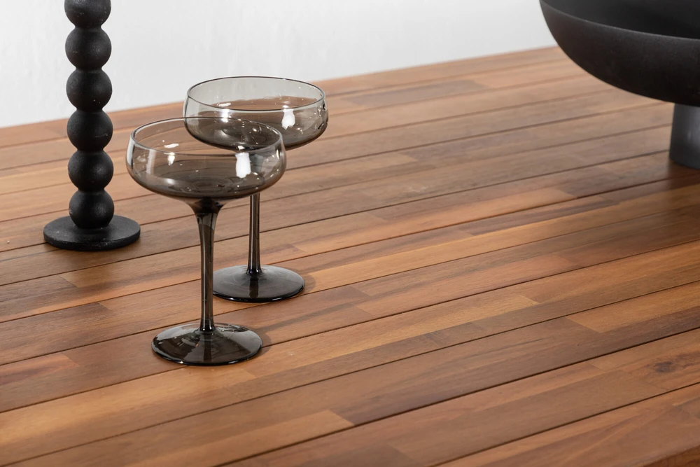 Venture Design Valgomasis stalas, medis, 205x90 cm, juodas