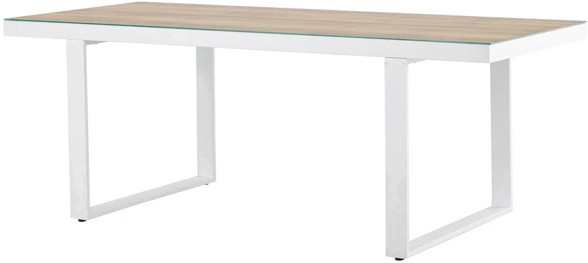 Venture Design Valgomasis stalas, Merlo, 200x90 cm, Balta