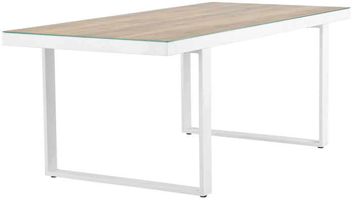Venture Design Valgomasis stalas, Merlo, 200x90 cm, Balta