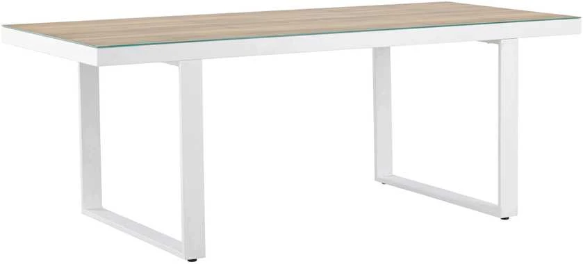 Venture Design Valgomasis stalas, Merlo, 200x90 cm, Balta