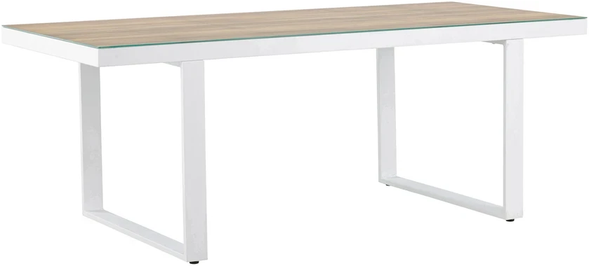 Venture Design Valgomasis stalas, Merlo, 200x90 cm, Balta