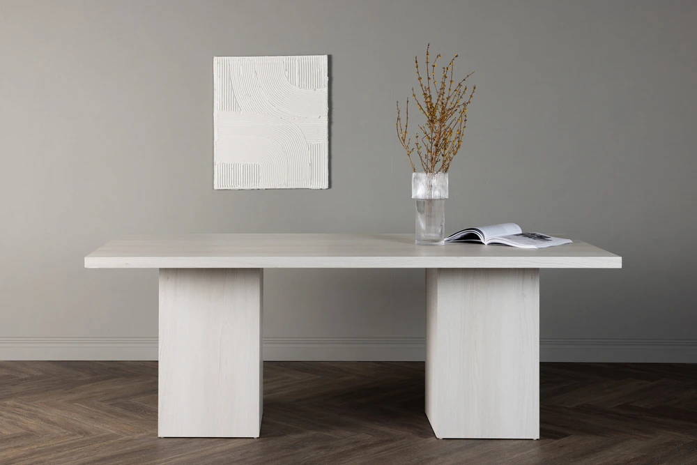 Venture Design Valgomasis stalas, Olga, 200x90 cm, Balta