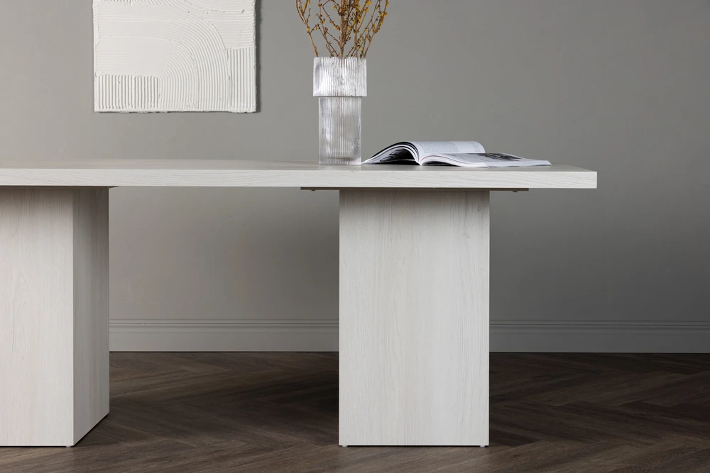 Venture Design Valgomasis stalas, Olga, 200x90 cm, Balta