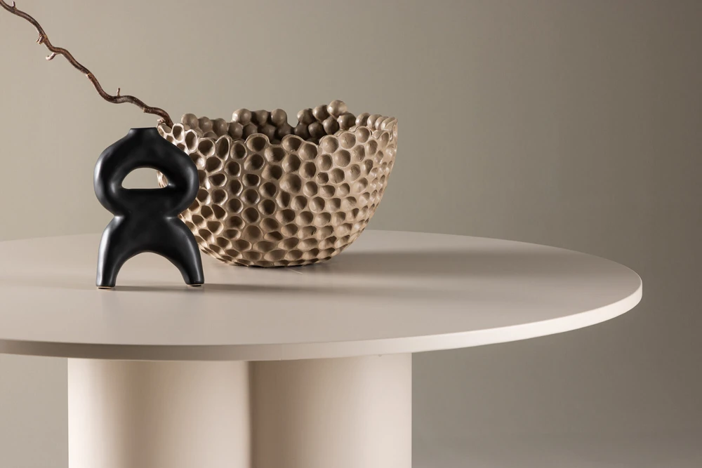 Venture Design Valgomasis stalas, Olivia, ⌀110 cm, Bėžio spalvos