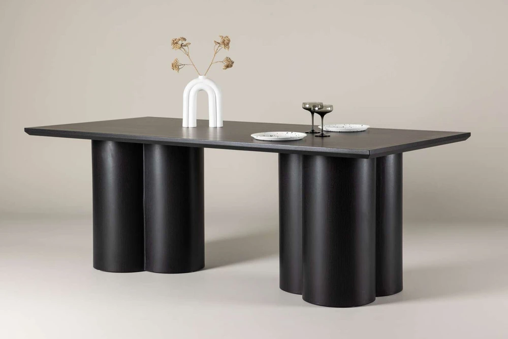 Venture Design Valgomasis stalas, Olivia, 210x100 cm, Juodas