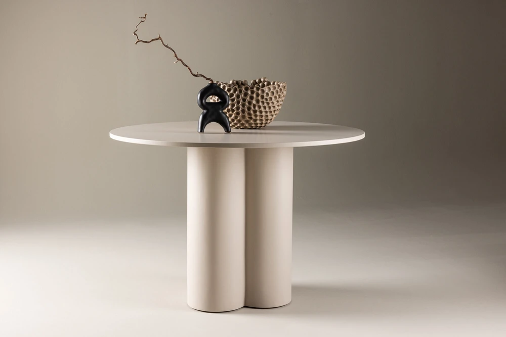 Venture Design Valgomasis stalas, Olivia, ⌀110 cm, Bėžio spalvos