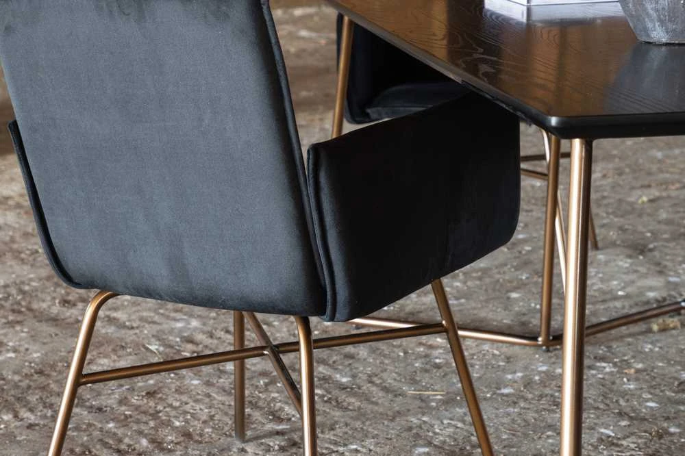 Venture Design Valgomasis stalas, Petra, 75x190x90 cm, Juodas