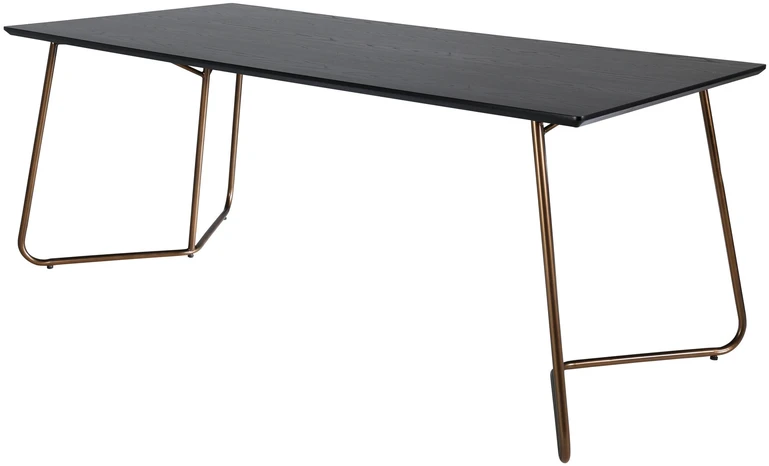 Venture Design Valgomasis stalas, Petra, 75x190x90 cm, Juodas
