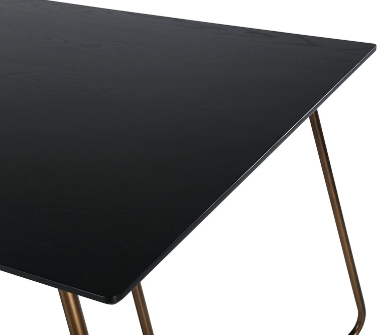 Venture Design Valgomasis stalas, Petra, 75x190x90 cm, Juodas