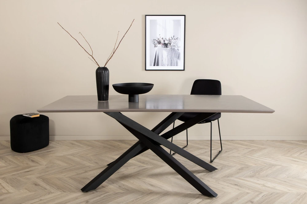 Venture Design Valgomasis stalas, Piazza, 180x76x90 cm, Juodas