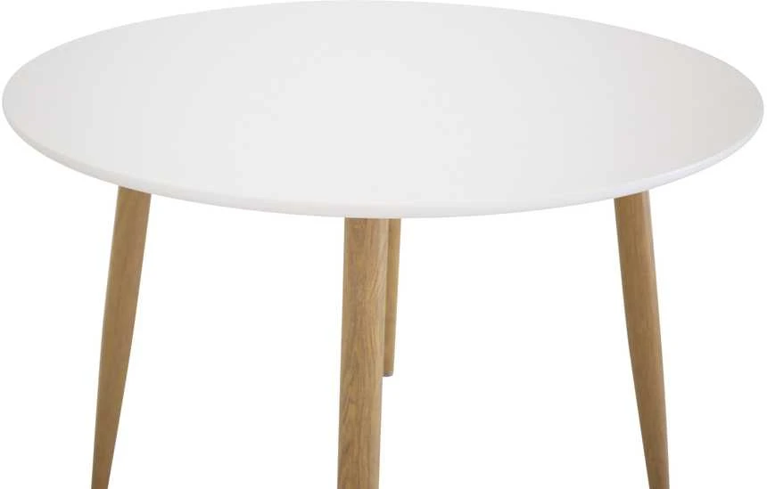 Venture Design Valgomasis stalas, Plaza apvalus stalas, ø100 cm, Balta