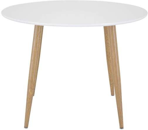 Venture Design Valgomasis stalas, Plaza apvalus stalas, ø100 cm, Balta