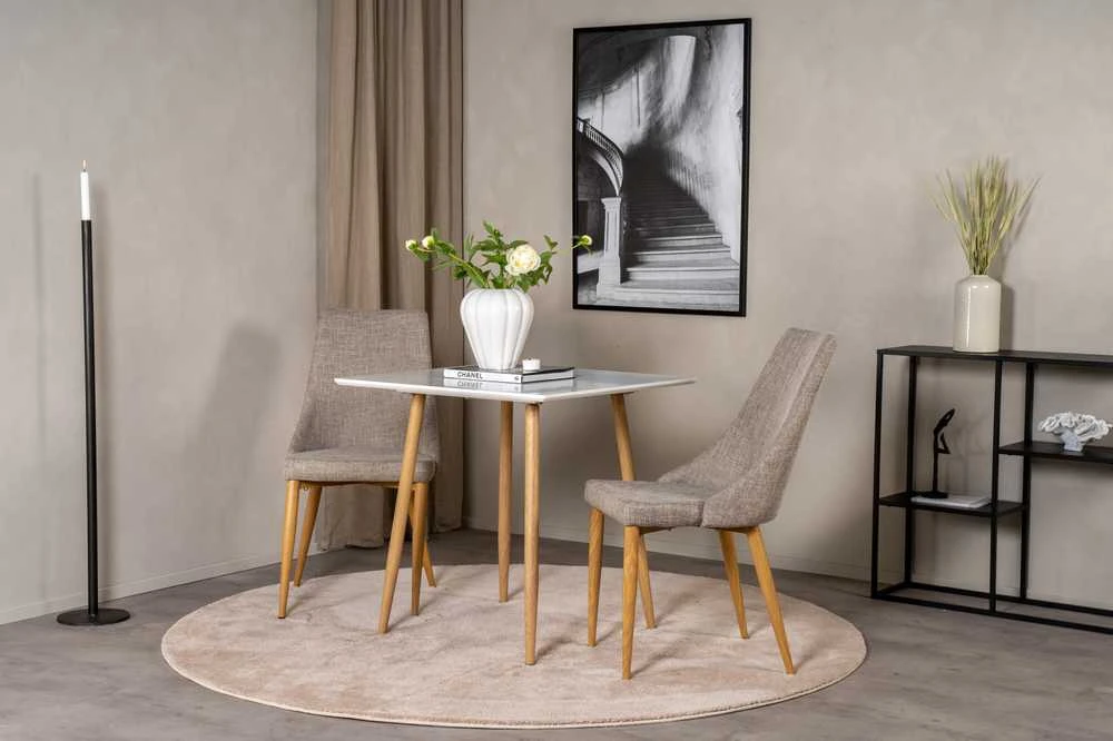 Venture Design Valgomasis stalas, Polar, 75x75 cm, Balta