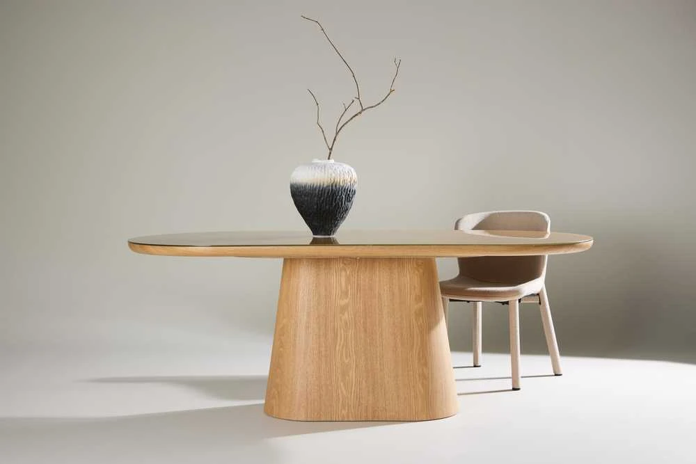 Venture Design Valgomasis stalas, ratukai, 90x200 cm, Natūrali