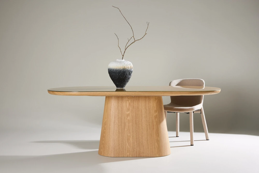 Venture Design Valgomasis stalas, ratukai, 90x200 cm, Natūrali