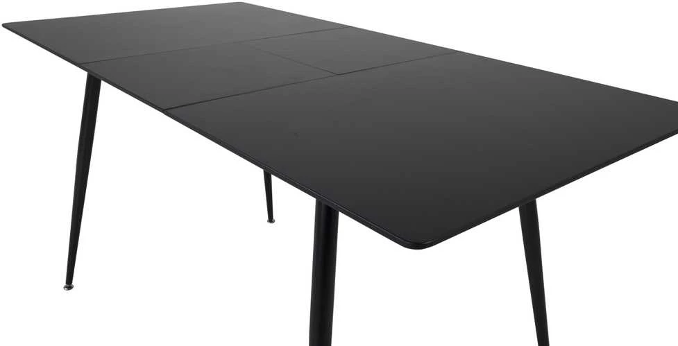 Venture Design Valgomasis stalas, Silar pratęsimas, 75x120x80 cm, Juodas