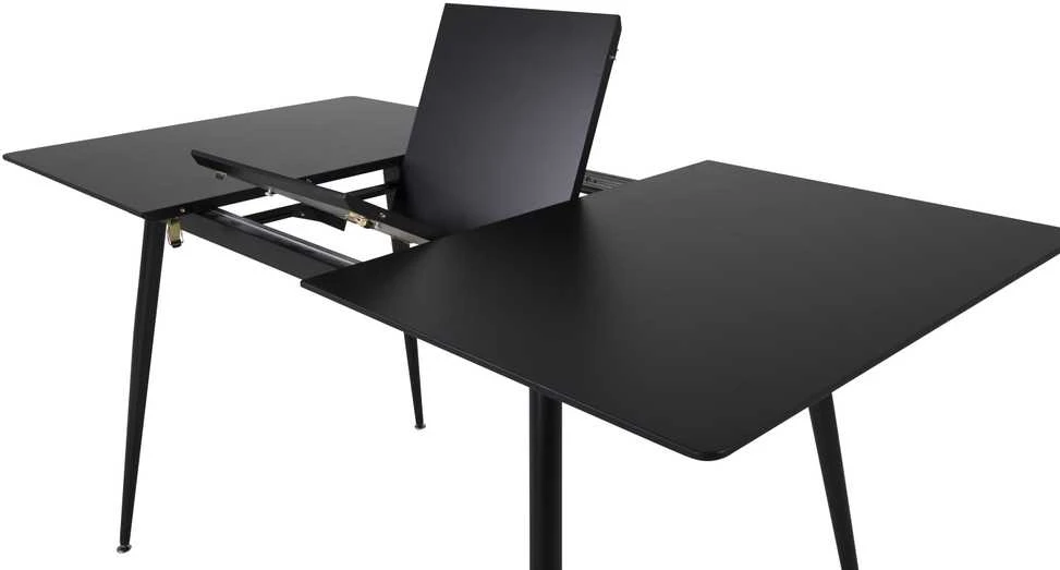 Venture Design Valgomasis stalas, Silar pratęsimas, 75x120x80 cm, Juodas