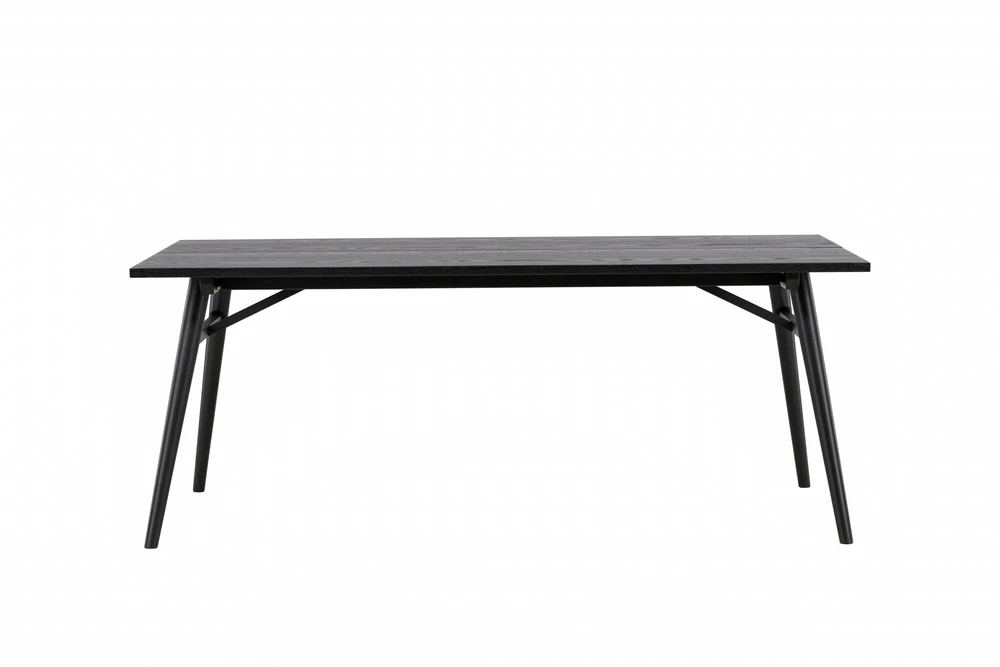 Venture Design Valgomasis stalas, Stilingas Ištraukiamas stalas, 195x95 cm, Juodas