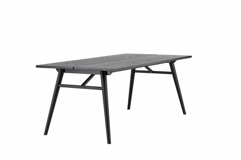 Venture Design Valgomasis stalas, Stilingas Ištraukiamas stalas, 195x95 cm, Juodas