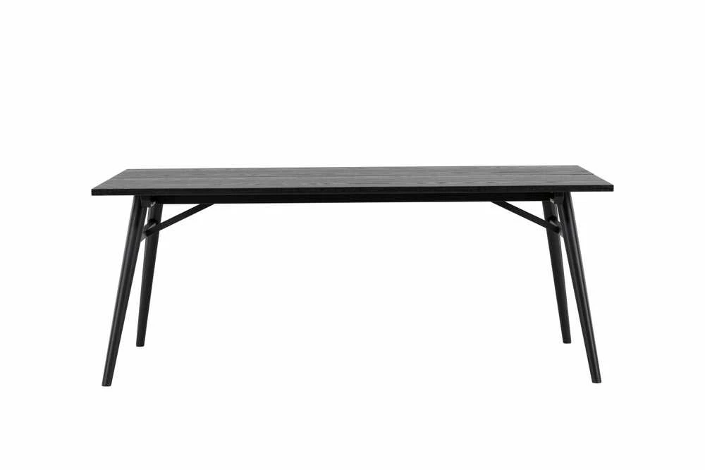 Venture Design Valgomasis stalas, Stilingas Ištraukiamas stalas, 195x95 cm, Juodas