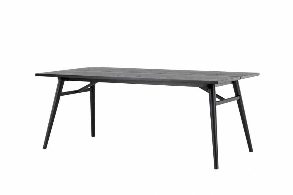 Venture Design Valgomasis stalas, Stilingas Ištraukiamas stalas, 195x95 cm, Juodas