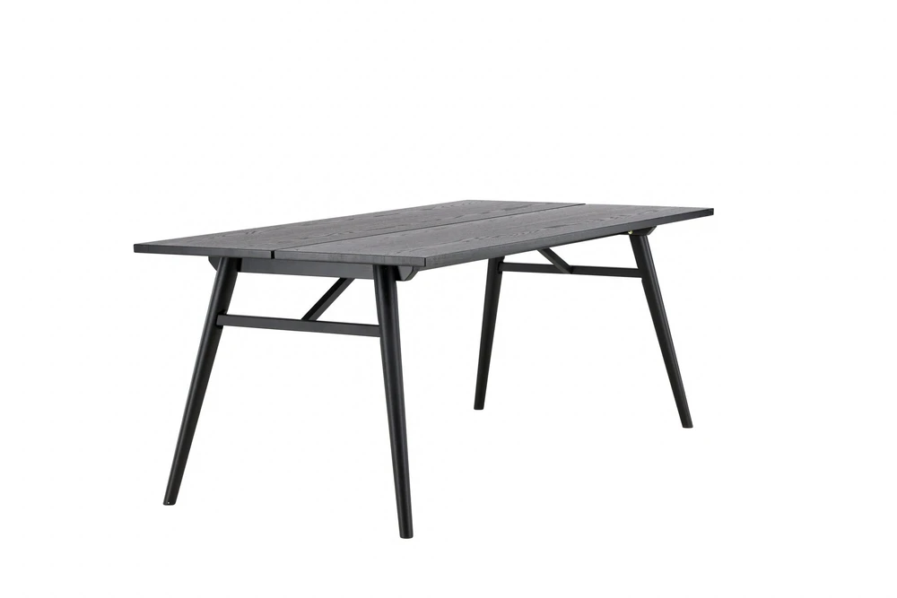 Venture Design Valgomasis stalas, Stilingas Ištraukiamas stalas, 195x95 cm, Juodas