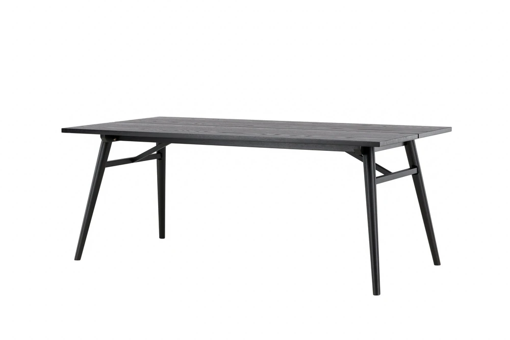 Venture Design Valgomasis stalas, Stilingas Ištraukiamas stalas, 195x95 cm, Juodas