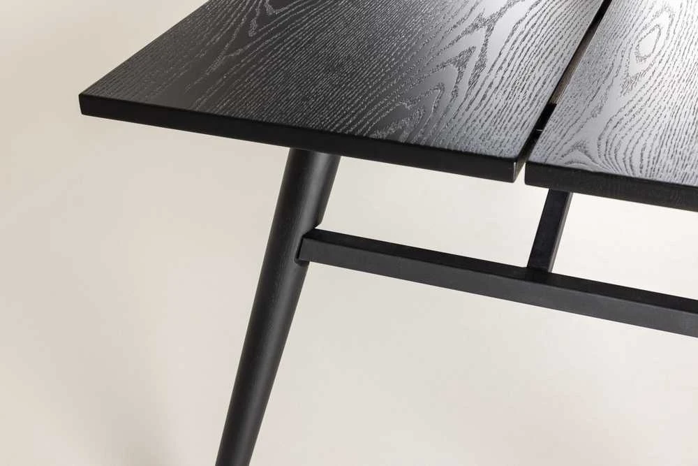 Venture Design Valgomasis stalas, Stilingas Ištraukiamas stalas, 195x95 cm, Juodas