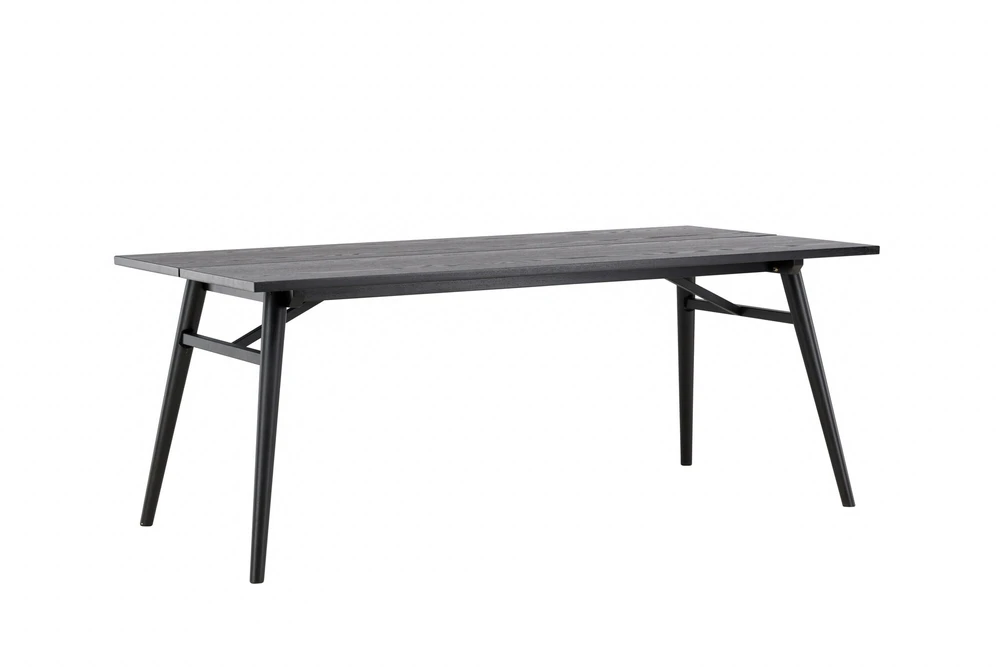 Venture Design Valgomasis stalas, Stilingas Ištraukiamas stalas, 195x95 cm, Juodas