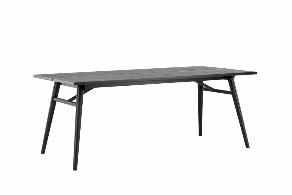 Venture Design Valgomasis stalas, Stilingas Ištraukiamas stalas, 195x95 cm, Juodas