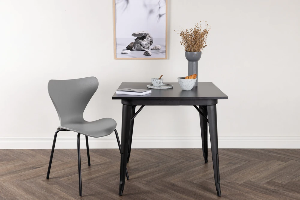 Venture Design Valgomasis stalas, Tempe, 80x80 cm, Juodas