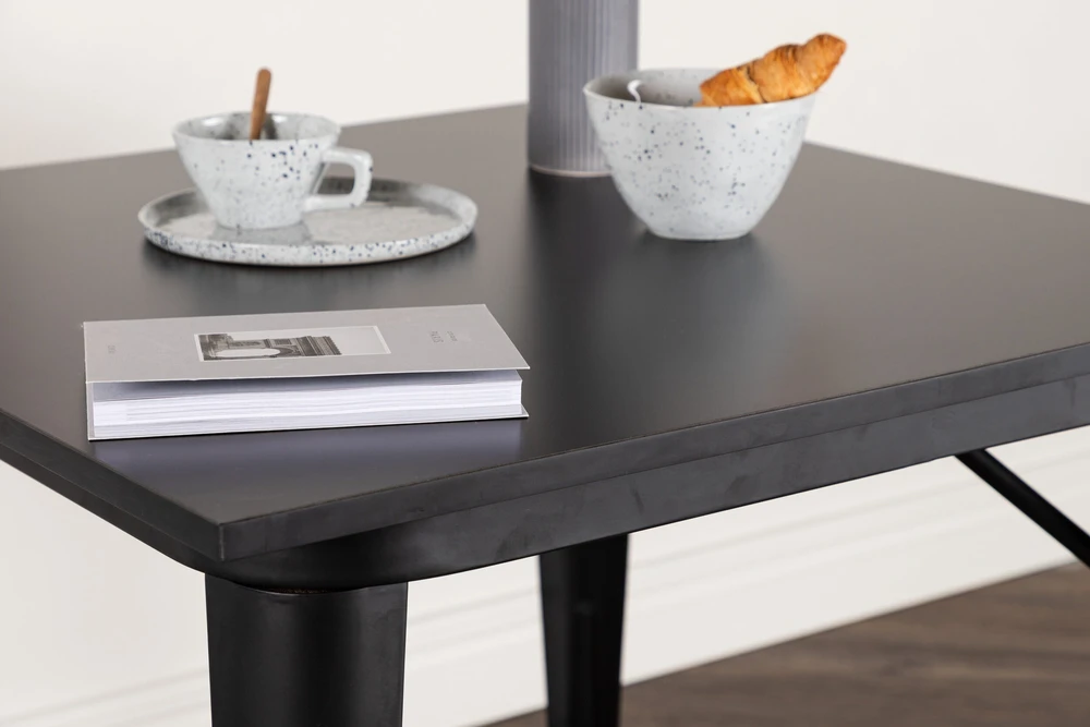 Venture Design Valgomasis stalas, Tempe, 80x80 cm, Juodas
