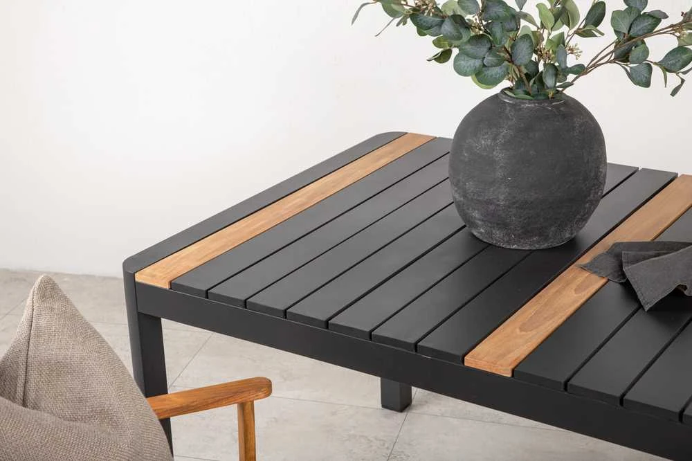 Venture Design Valgomasis stalas, Togo, 150x90 cm, Juodas